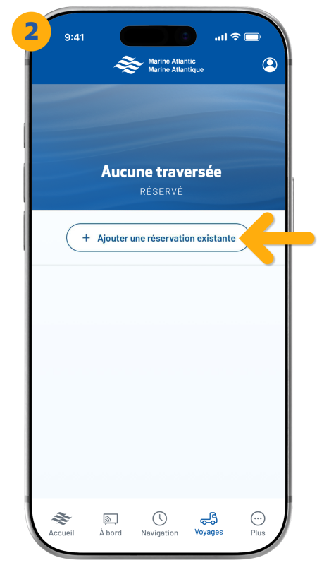 arrow pointing to add booking details button