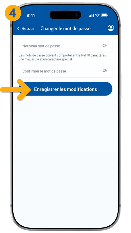 arrow pointing to save changes button